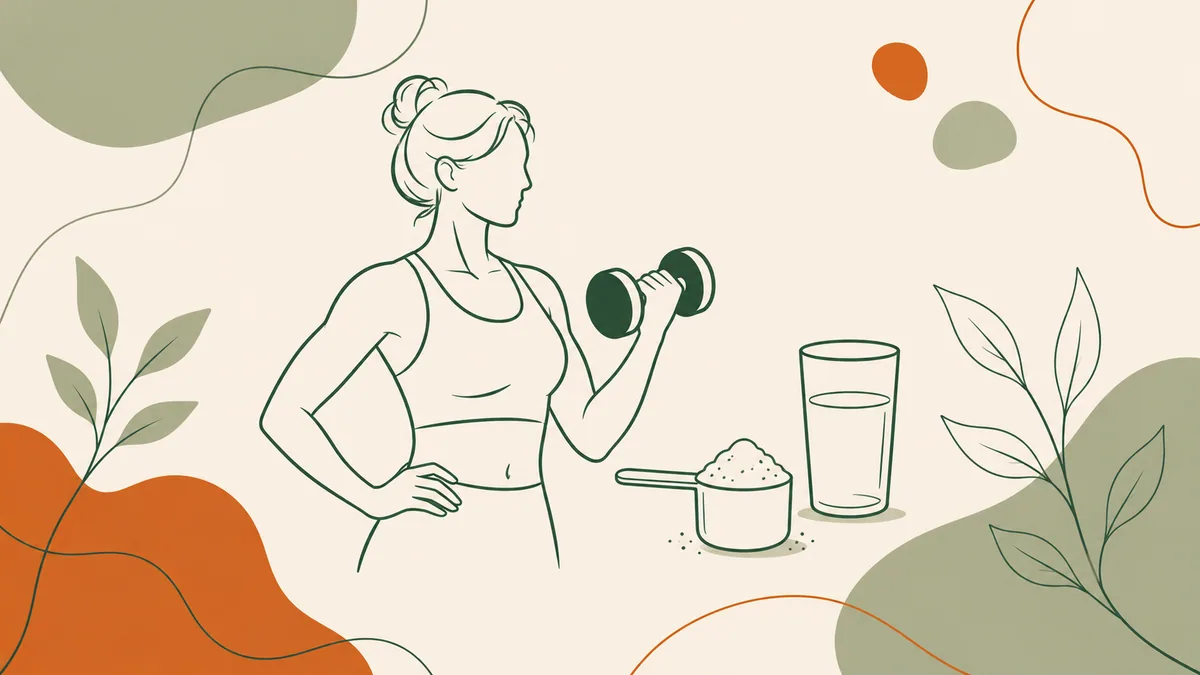 Illustrazione per l'articolo: Creatina per donne over 40: cosa dice davvero la scienza